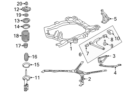 2007 Pontiac G6 Coil Spring, Front Diagram for 15829635