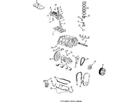 1984 Chevy Celebrity Engine & Trans Mounting Diagram