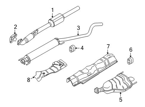 2008 Saturn Astra Exhaust Components Diagram