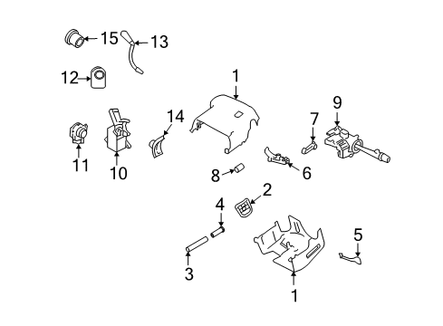 2012 Chevy Impala Shroud, Switches & Levers Diagram