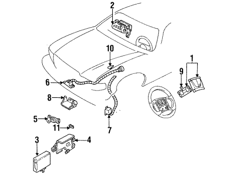 1992 Buick Park Avenue Air Bag Components Diagram