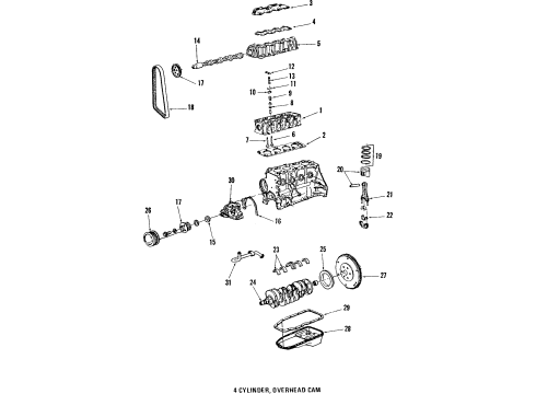 1987 Pontiac Sunbird Mount Bracket Diagram for 22581663