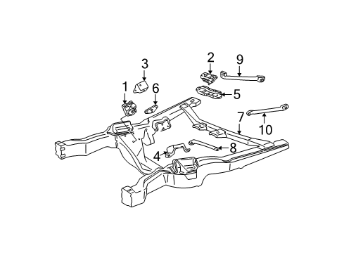 2004 GMC Safari Engine Mounting Diagram