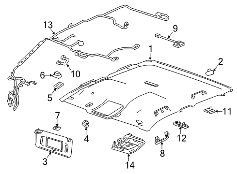 2016 GMC Sierra 2500 HD Interior Trim - Cab Diagram 6 - Thumbnail