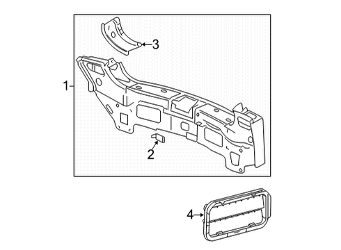2024 Cadillac XT4 Rear Body Diagram