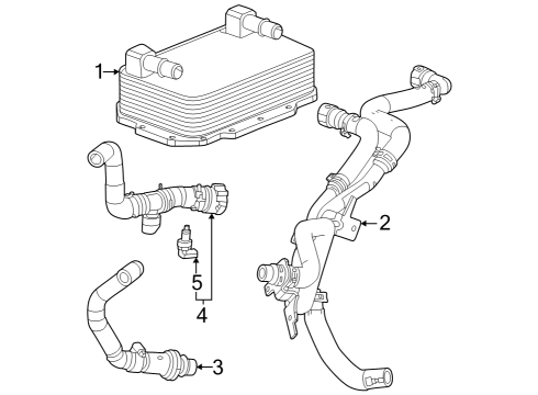 2023 Chevy Corvette Inlet Hose, Upper Diagram for 86813571