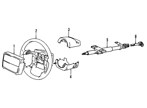 1998 Chevy Metro Steering Wheel Diagram for 30020572