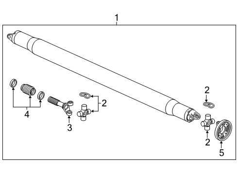 2022 Chevy Silverado 1500 Drive Shaft Diagram for 84738246