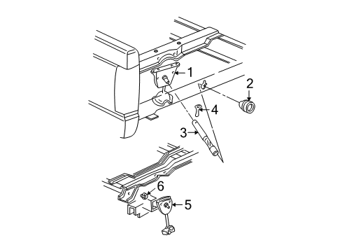 2000 GMC Sonoma Carrier & Components - Spare Tire Diagram