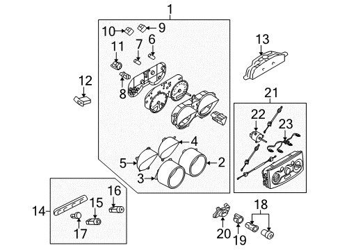 2006 Chevy Aveo A/C & Heater Control Units Diagram