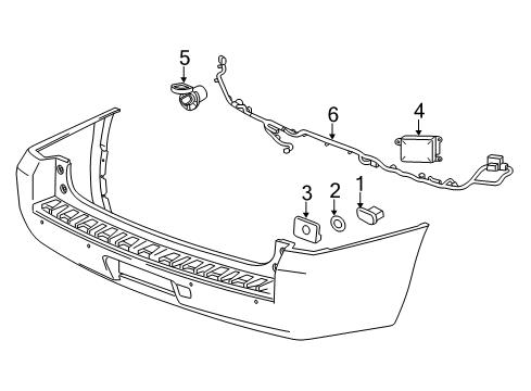 2015 Chevy Tahoe Electrical Components - Rear Bumper Diagram