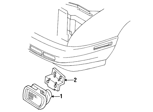 1991 Chevy Beretta Park & Signal Lamps Diagram