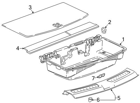 2018 Buick Enclave Interior Trim - Rear Body Diagram
