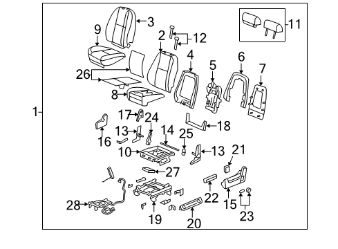 2011 GMC Sierra 1500 Lumbar Control Seats Diagram