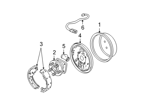 2004 Oldsmobile Alero Brake Components Diagram