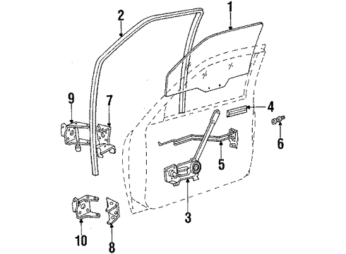 1989 Chevy S10 Blazer Front Door Diagram