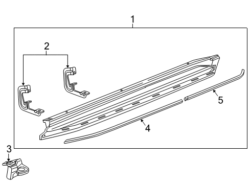 2017 Cadillac Escalade Running Board Diagram 2 - Thumbnail