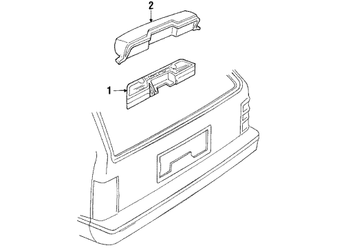 1986 Oldsmobile Cutlass Ciera High Mount Lamps Diagram