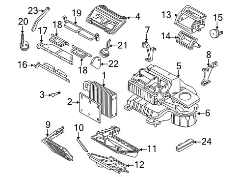 1997 Buick Regal A/C Evaporator & Heater Components Diagram