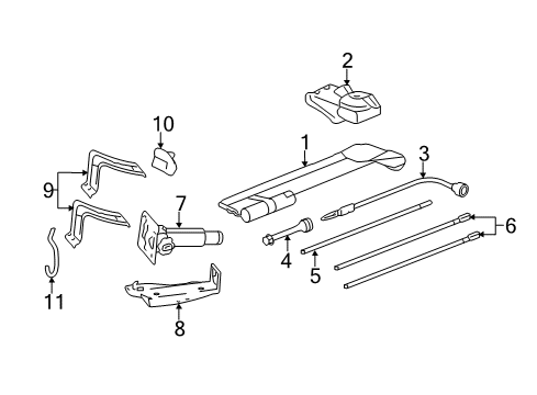 2012 GMC Sierra 2500 HD Jack & Components Diagram 5 - Thumbnail