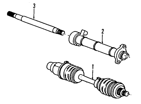 2000 Chevy Lumina Axle Assembly, Front Diagram for 26082885