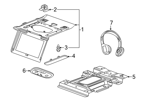 2017 Cadillac Escalade Entertainment System Components Diagram