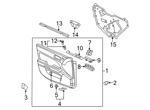2007 Cadillac STS Door & Components Diagram