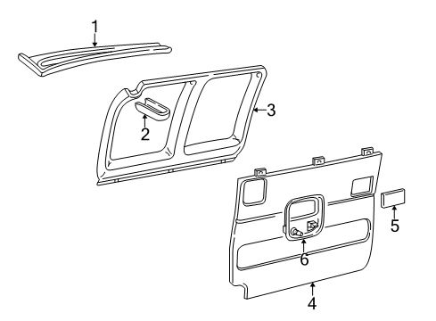 2012 Chevy Express 2500 Interior Trim - Side Loading Door Diagram 3 - Thumbnail
