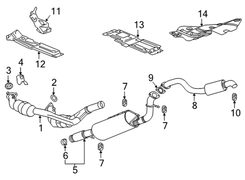 2021 Chevy Suburban Exhaust Components Diagram 2 - Thumbnail