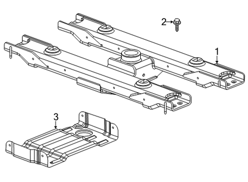 2024 GMC Sierra 3500 HD Trailer Hitch Components Diagram