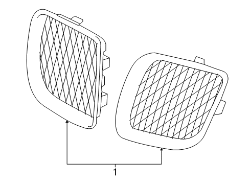 2005 Pontiac Montana Grille & Components Diagram