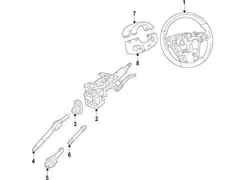 2022 Chevy Camaro Steering Column Diagram for 84961919