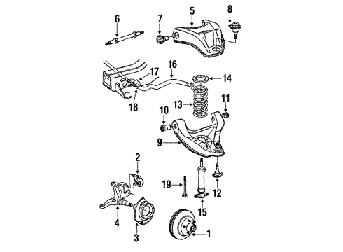 1989 GMC S15 Jimmy Control Valve Diagram for 15618243