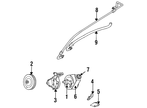 1993 Pontiac Firebird P/S Pump & Hoses, Steering Gear & Linkage Diagram 5 - Thumbnail
