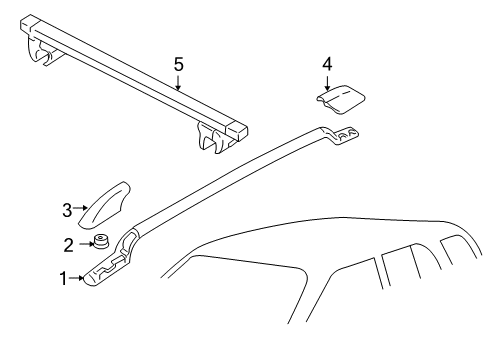 2000 Chevy Tracker Luggage Carrier Diagram