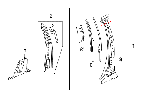 2011 Buick Enclave Center Pillar Diagram