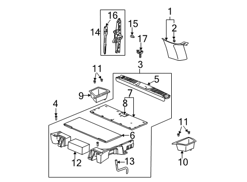 2005 Saturn Vue Interior Trim - Rear Body Diagram