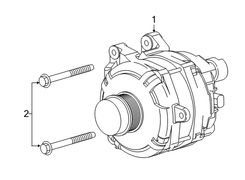 2023 Chevy Silverado 1500 Alternator Diagram for 13552639