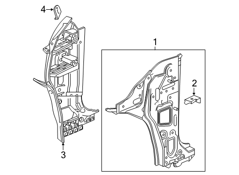 2024 Cadillac XT4 Hinge Pillar Diagram