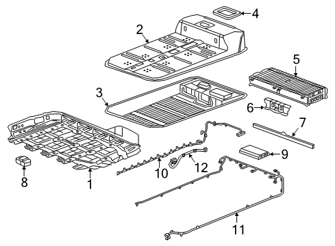 2019 Chevy Bolt EV Hybrid Components, Battery, Cooling System Diagram