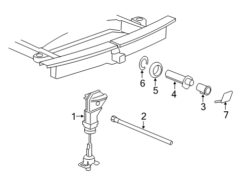2004 Cadillac Escalade EXT Spare Tire Carrier Diagram