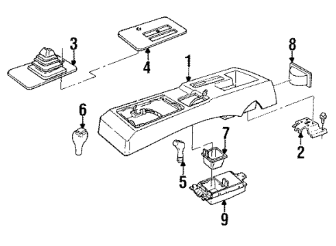 1995 Chevy Corsica Shift Knob Diagram for 10126406