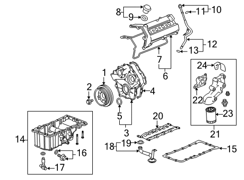 2007 Cadillac STS Engine Parts & Mounts, Timing, Lubrication System Diagram 5 - Thumbnail