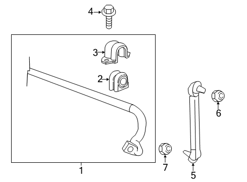 2013 Chevy Spark Stabilizer Bar & Components - Front Diagram