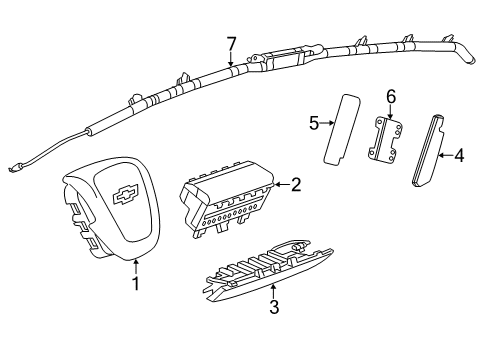 2014 Chevy Sonic Air Bag Components Diagram