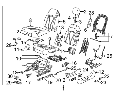 2016 Buick Envision Power Seats Diagram 3 - Thumbnail