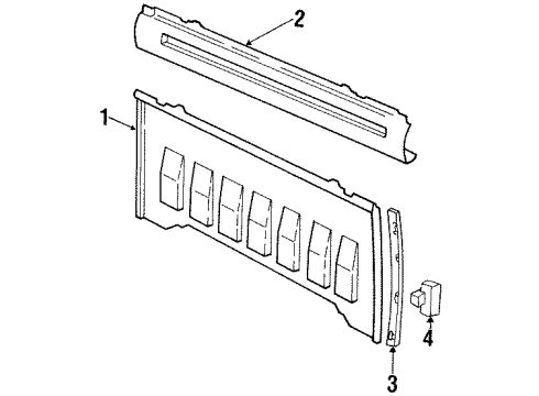 1993 GMC K2500 Back Panel Diagram