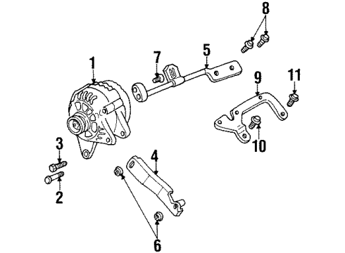 1998 Chevy Lumina Alternator Diagram for 19244785