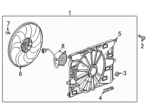 2022 Buick Encore GX Cooling System, Radiator, Water Pump, Cooling Fan Diagram 2 - Thumbnail