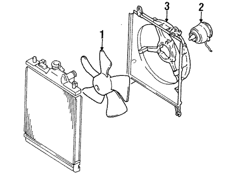1998 Chevy Metro Shroud Diagram for 91171197
